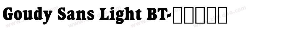 Goudy Sans Light BT字体转换